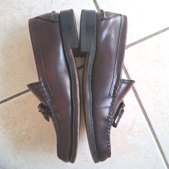 Johnston & Murphy Aristocraft Tassel Leather Loafers Mens 8 Dress Shoes Burgundy main image 8